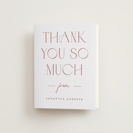 Letterpress Bridal Shower Thank You Cards