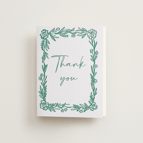 Letterpress Bridal Shower Thank You Cards