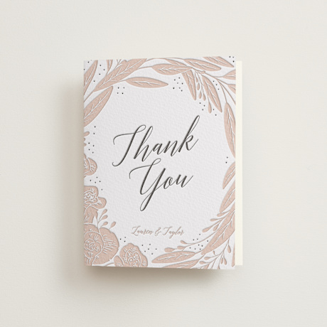 Letterpress Wedding Thank You Cards