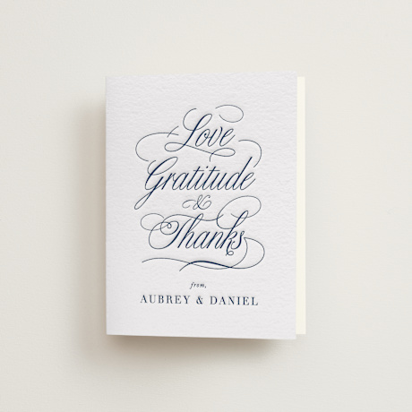 Letterpress Wedding Thank You Cards
