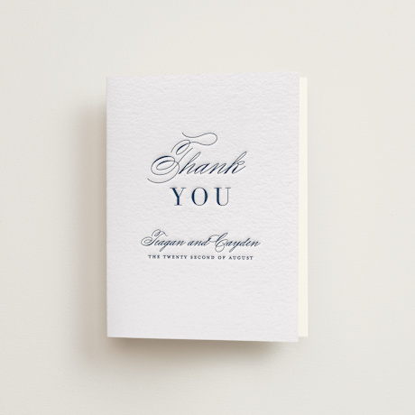 Folded Wedding Thank You Cards