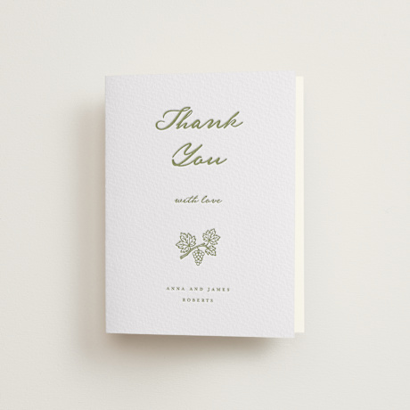 Letterpress Wedding Thank You Cards