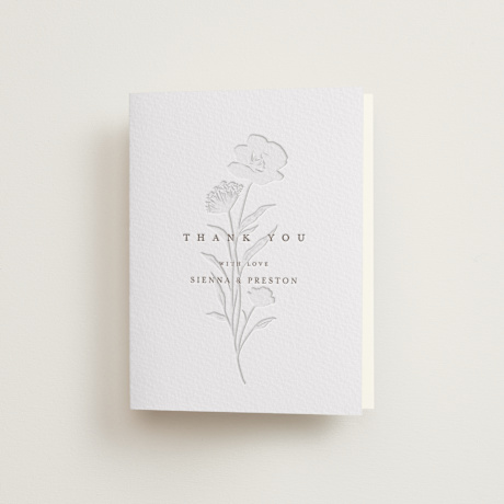 Letterpress Wedding Thank You Cards