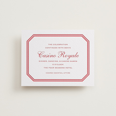 Letterpress Bar and Bat Mitzvah Reception Cards