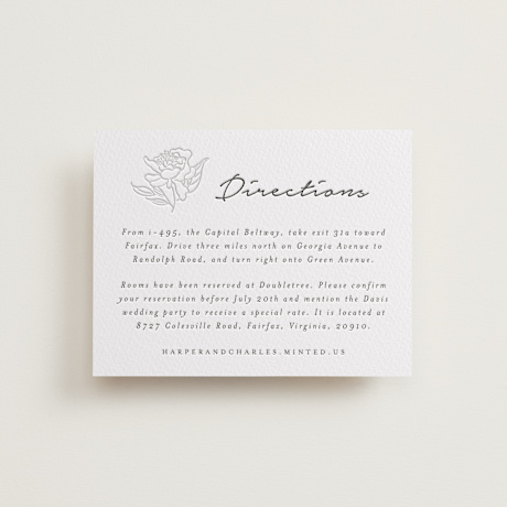 Letterpress Direction Cards