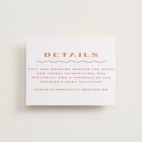 Letterpress Direction Cards