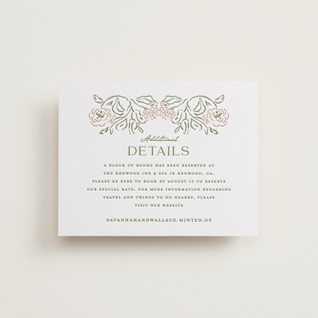 Letterpress Direction Cards