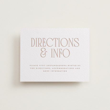 Letterpress Direction Cards