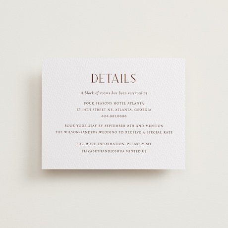 Letterpress Direction Cards