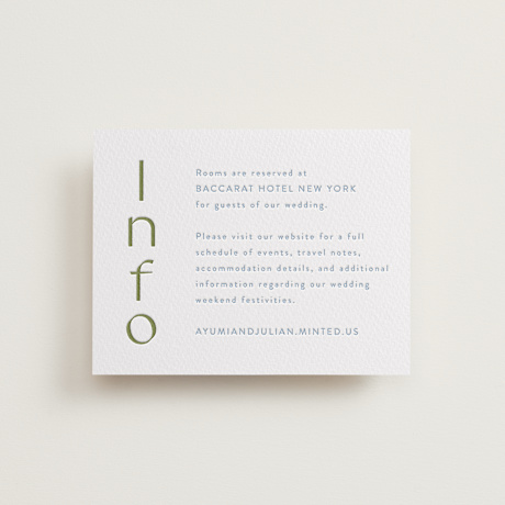 Letterpress Direction Cards