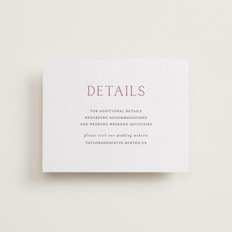 Letterpress Direction Cards