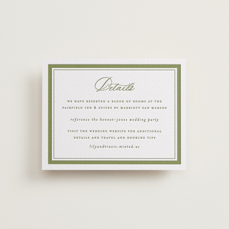 Letterpress Direction Cards