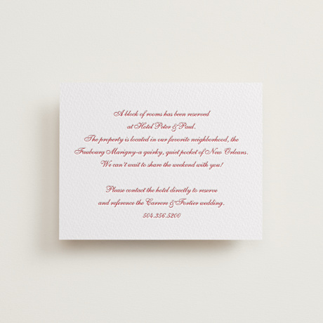 Letterpress Direction Cards