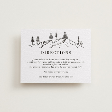 Letterpress Direction Cards