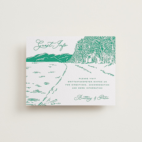 Letterpress Direction Cards