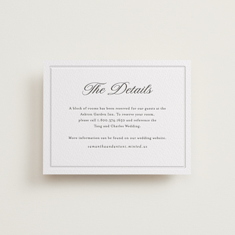 Letterpress Direction Cards