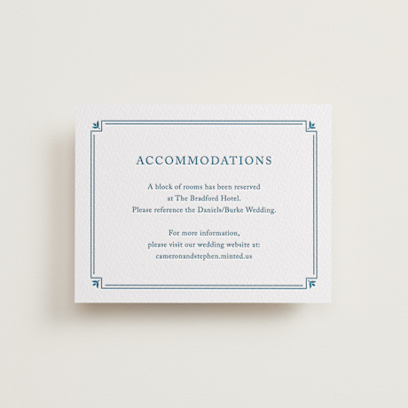 Letterpress Direction Cards