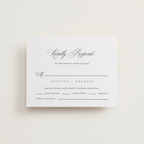 Letterpress Bar and Bat Mitzvah RSVP Cards