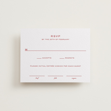 Letterpress Bar and Bat Mitzvah RSVP Cards