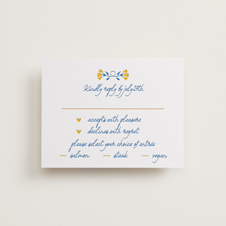 Letterpress Bar and Bat Mitzvah RSVP Cards