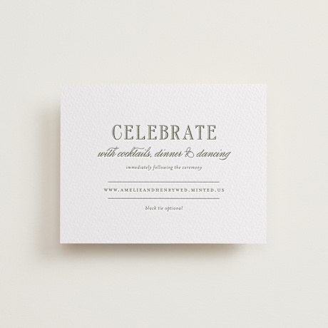 Letterpress Reception Cards