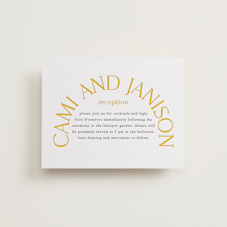 Letterpress Reception Cards