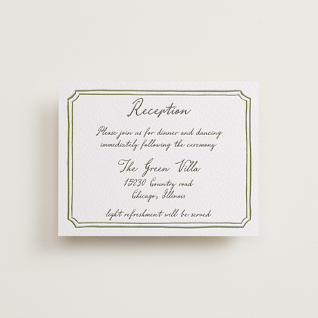 Letterpress Reception Cards