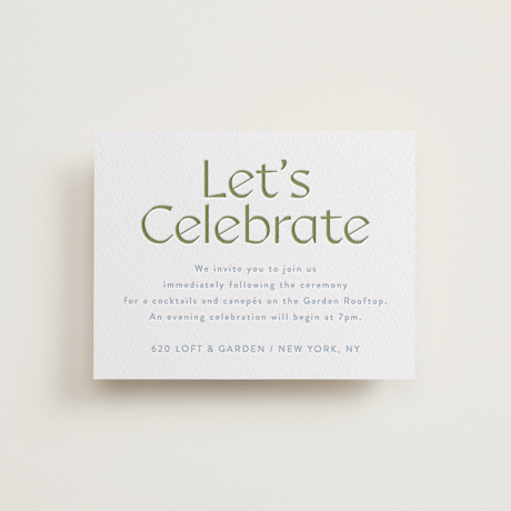 Letterpress Reception Cards