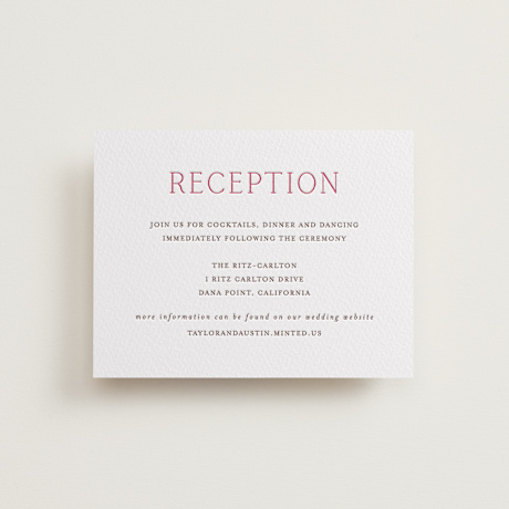 Letterpress Reception Cards