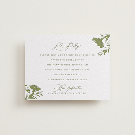 Letterpress Reception Cards