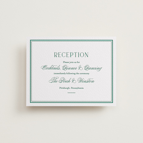Letterpress Reception Cards
