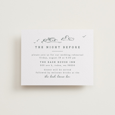 Letterpress Rehearsal Dinner Cards