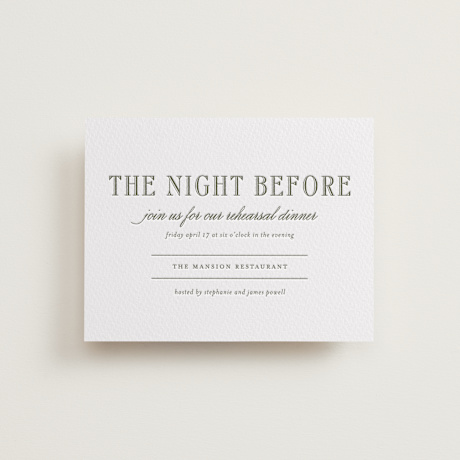 Letterpress Rehearsal Dinner Cards