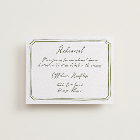 Letterpress Rehearsal Dinner Cards