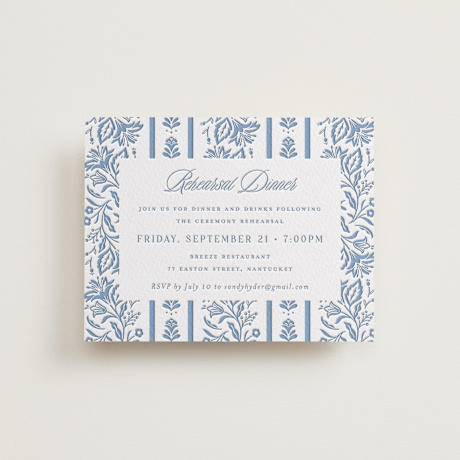 Letterpress Rehearsal Dinner Cards