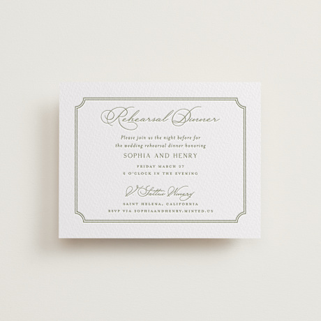 Letterpress Rehearsal Dinner Cards