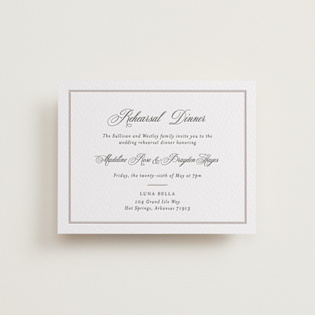 Letterpress Rehearsal Dinner Cards