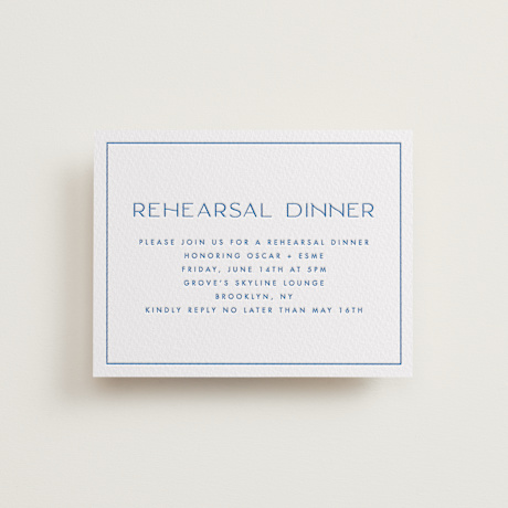 Letterpress Rehearsal Dinner Cards