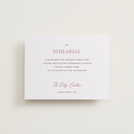 Letterpress Rehearsal Dinner Cards