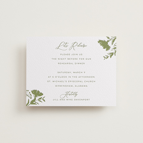 Letterpress Rehearsal Dinner Cards