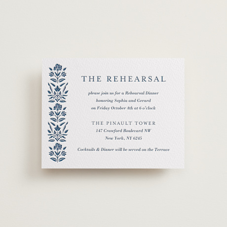Letterpress Rehearsal Dinner Cards
