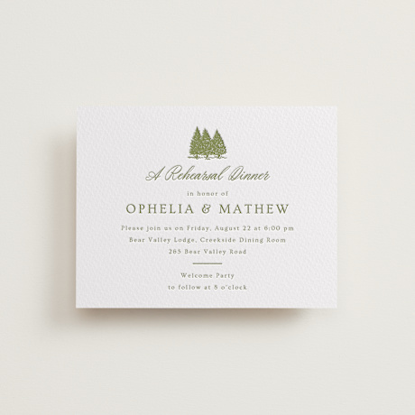 Letterpress Rehearsal Dinner Cards