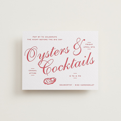 Letterpress Rehearsal Dinner Cards