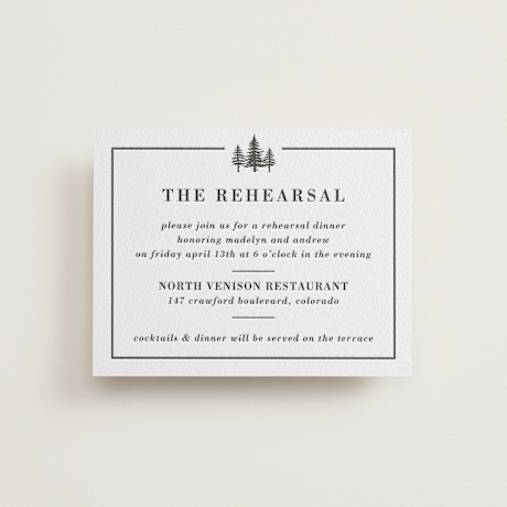 Letterpress Rehearsal Dinner Cards