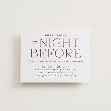 Letterpress Rehearsal Dinner Cards