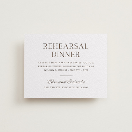 Letterpress Rehearsal Dinner Cards