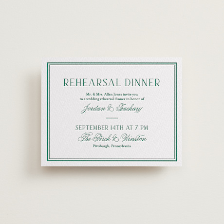 Letterpress Rehearsal Dinner Cards