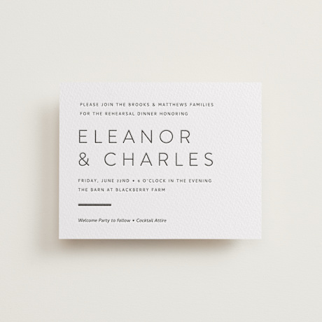 Letterpress Rehearsal Dinner Cards