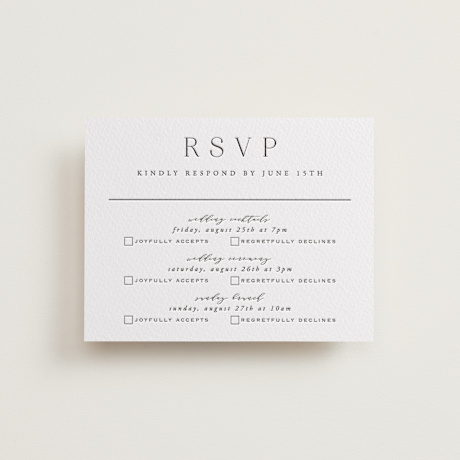 Letterpress Multi-Event RSVP Cards
