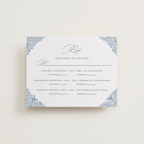 Letterpress Multi-Event RSVP Cards